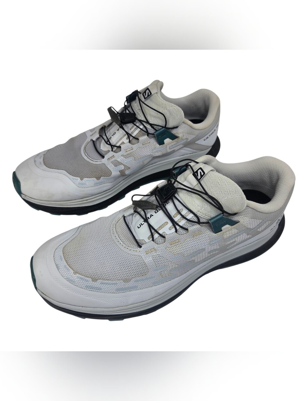 Salomon Ultra Glide Men's Athletic Shoes - White with Black Accents. Size 11